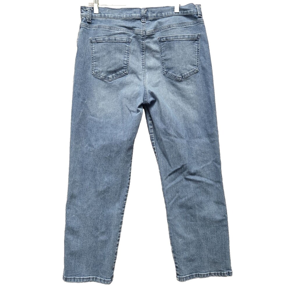 Gloria Vanderbilt Amanda Jeans Womens 18 Short Blue Denim Mid Rise Pants - Picture 6 of 9